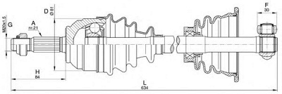 OPEN PARTS drs627900 -  Приводной вал